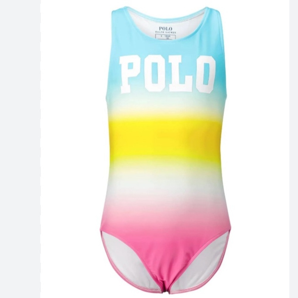 Polo By Ralph Lauren – logo ombre one-piece swimsuit – girls Size 10